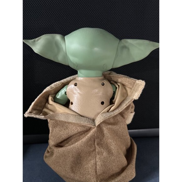 Star Wars Baby Yoda Grogu Plush Figure In Brown Robe With Big Eyes & Green Skin - Picture 7 of 10